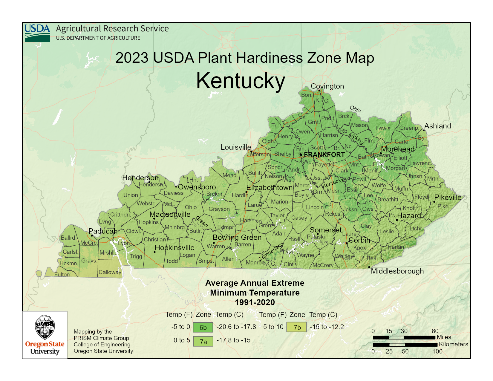 Kentucky Plant Hardiness Zones Map And Gardening Guide - Gardenia Organic