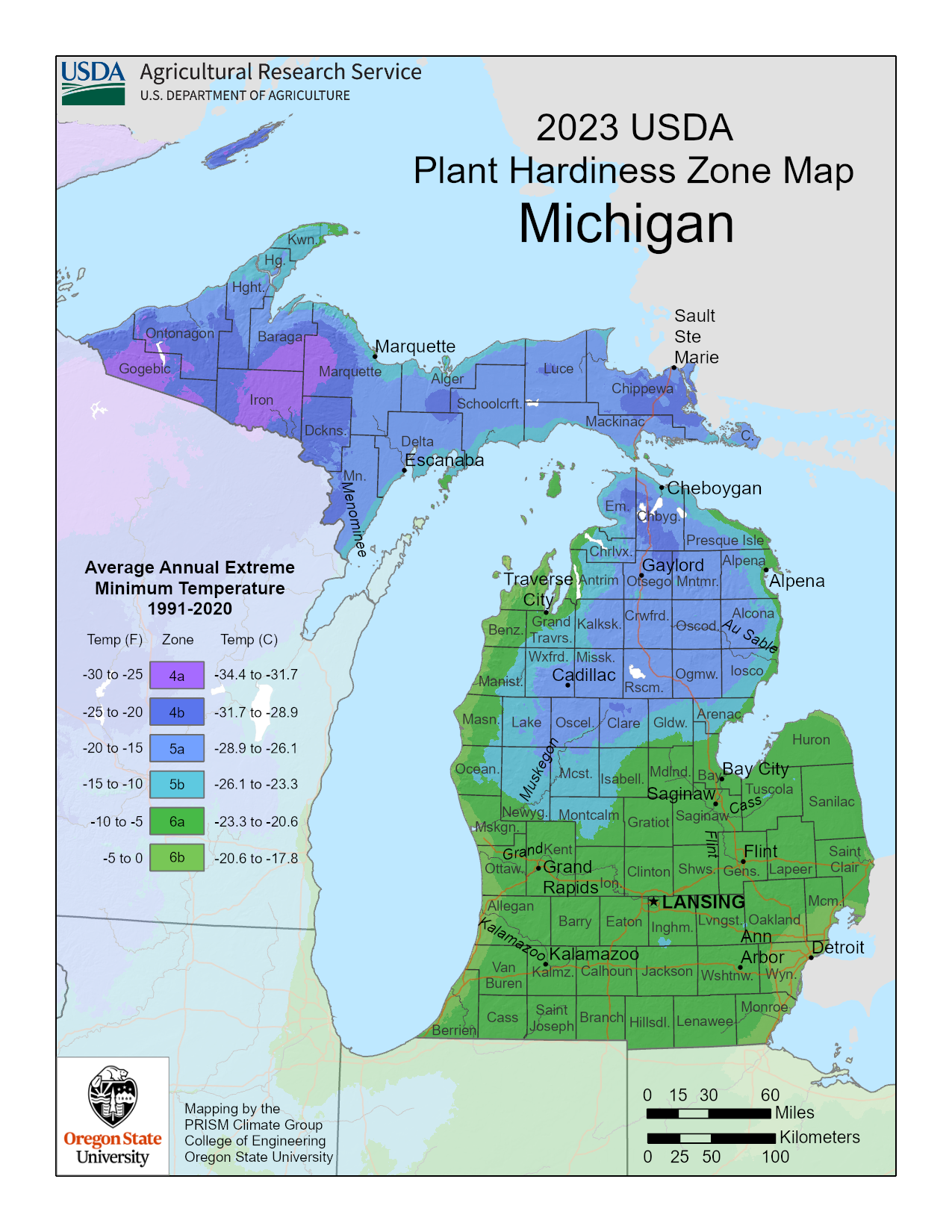 USDA Hardiness Zone Maps of the United States, Landscape Plants