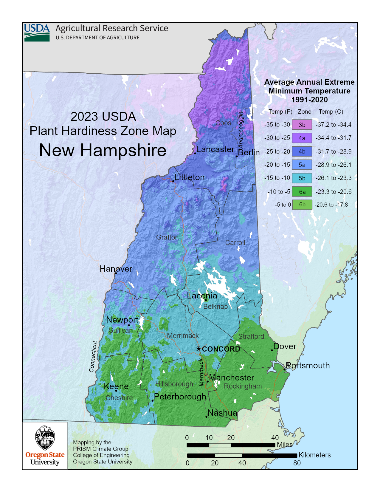 2023 USDA Plant Hardiness Zone Map